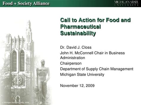 Food Sustainability Call to Action