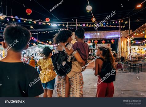 Rear View Woman Exploring Food Market Stock Photo 2456123439 | Shutterstock