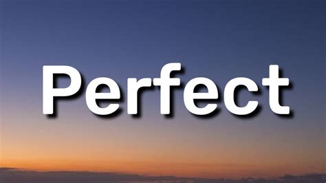 Ed Sheeran - Perfect (Lyrics) - YouTube