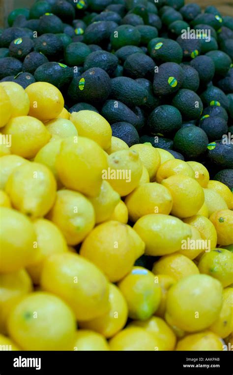lemon and avocado avacado Stock Photo - Alamy