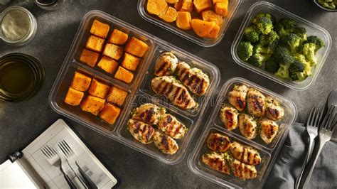 Organized Meal Prep Scene with Healthy Food Varieties in Containers ...