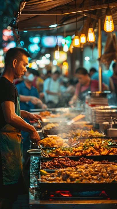 Free Bustling Street Food Photo - Street, Food, Night | Download at ...