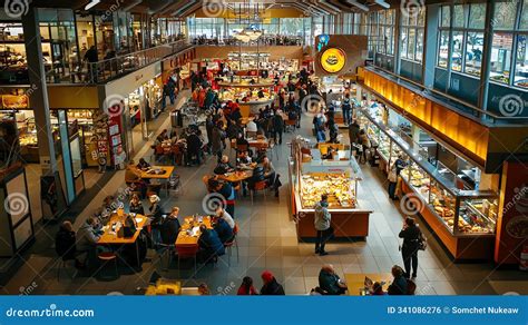 Bustling Food Market In Barcelona Royalty-Free Stock Image ...