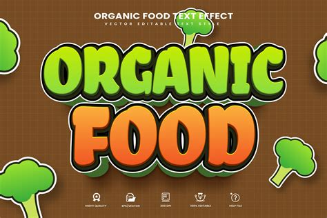 Organic Food Editable Text Effect Graphic by Niestart Creation ...