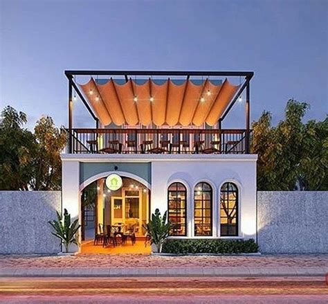 Front Entrance of Restaurant at Night