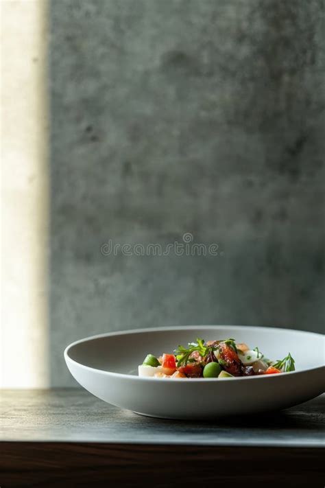 A Beautifully Plated Dish Featuring Fresh Ingredients, Presented in a ...