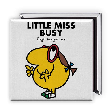 Personalised Little Miss Busy Square Magnet