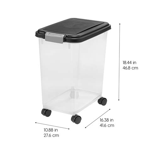 Iris Airtight Pet Food Storage Container Smoke Black at Clinton ...