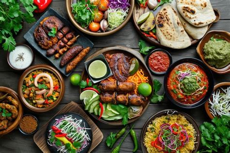 Premium Photo | Tempting food photography showcasing a diverse array of ...