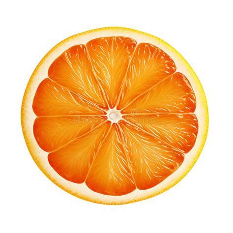 Vibrant Cross Section of an Orange Isolated on Transparent Background ...