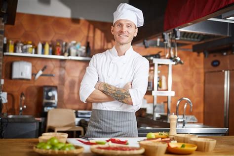 Premium Photo | Handsome chef posing