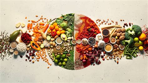 Colorful Food Arrangement for Healthy Eating Stock Illustration ...