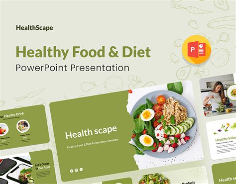 HealthScape – Healthy Food Presentation Template. on Behance