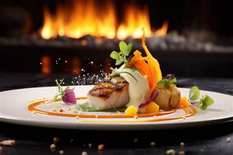 A Restaurant Meal Presented with Style Stock Image - Image of ...