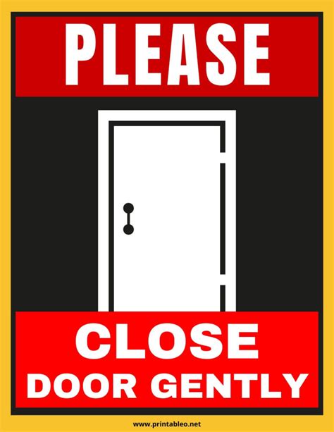 50+ Printable Please Close Door Sign - Printableo.Com