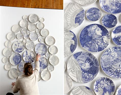 Hand-Painted Porcelain Plates Come Together into Beautiful Art ...