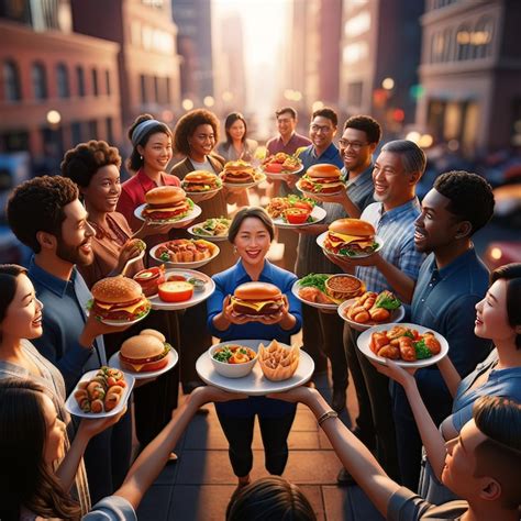 A Vibrant Food Market in Full Swing | Premium AI-generated image