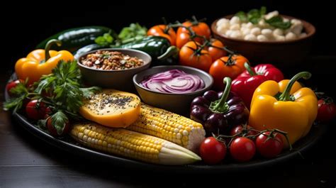 Premium Photo | Artfully arranged vegetable platter with vibrant colors ...