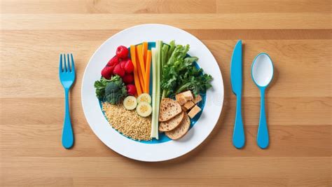 Balanced Meal Plate with Colorful Vegetables, Whole Grains, and Protein ...