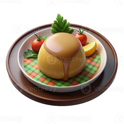 3D beautifully plated meal with vibrant colors. 55000192 PNG