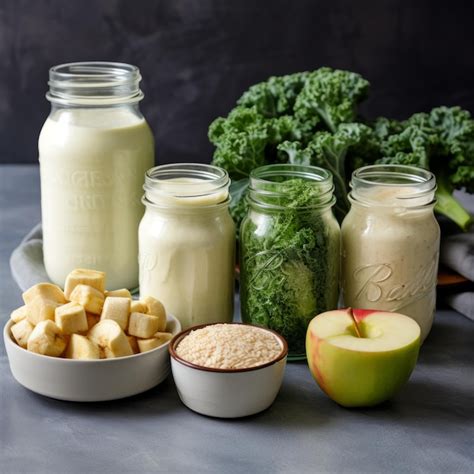 An illustration of a variety of healthy food ingredients including ...