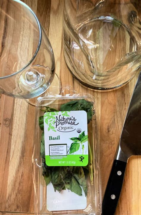 5 Minute • Basil Water • Loaves and Dishes