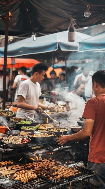 Free Bustling Street Food Photo - Market, Food, Street | Download at ...