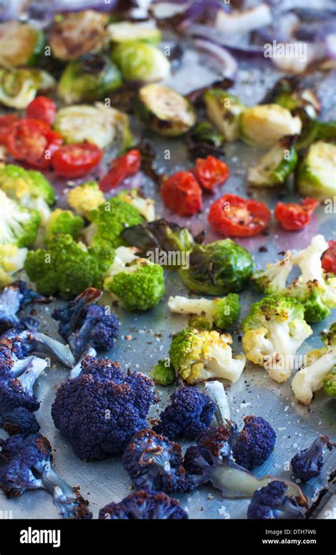 Colorful Roasted Vegetables Stock Photo - Alamy