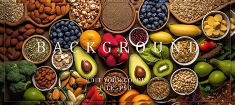 A Colorful Variety of Healthy Foods | Premium AI-generated PSD