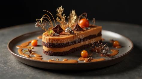 A Beautifully Crafted Dessert Showcases Layers of Chocolate and Caramel ...