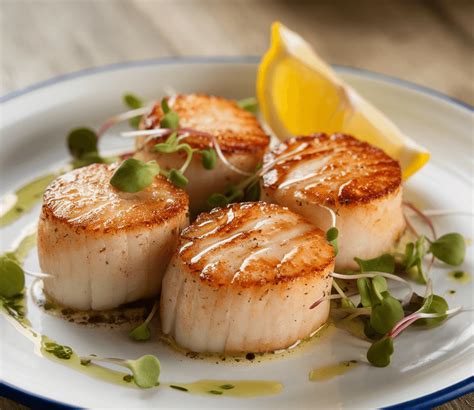 Secret to perfectly seared scallops with golden crust & tender interior for photo-ready plates?