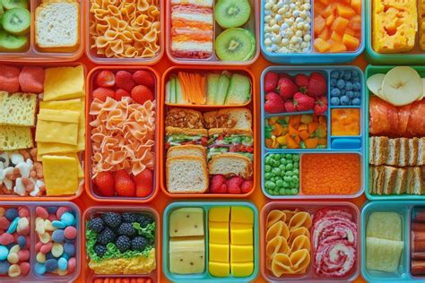 Colorful assortment of healthy meals packaged in containers for meal ...