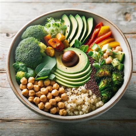 Colorful Vegan Buddha Bowl, AI Generated Stock Illustration ...