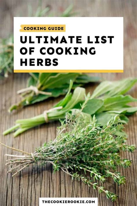 Ultimate List of Cooking Herbs for Your Kitchen - The Cookie Rookie®