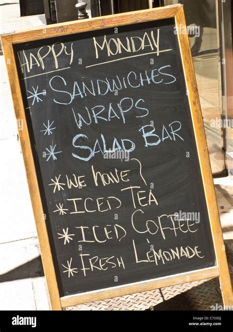 Handwritten cafe menu blackboard hi-res stock photography and images ...