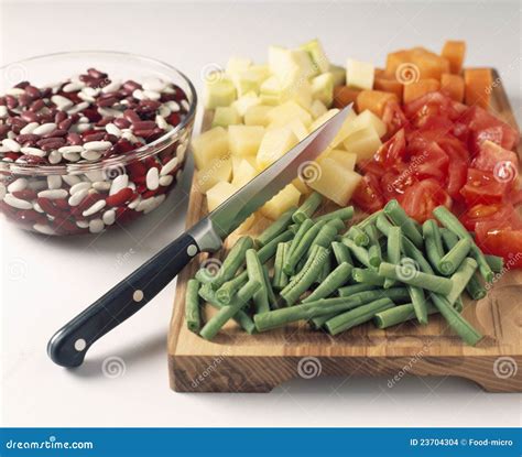 Chopping the vegetables stock photo. Image of spring - 23704304