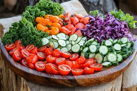Beautifully Arranged Vegetable Platters | Premium AI-generated image