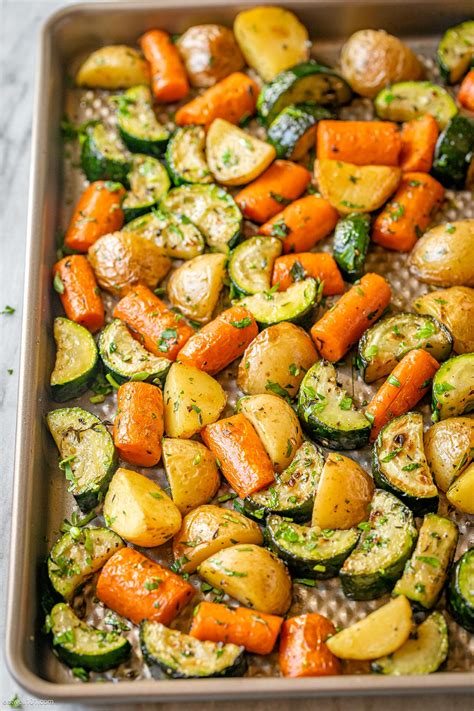 Roasted Vegetables Recipe with Potatoes Recipe Carrots and Zucchini ...