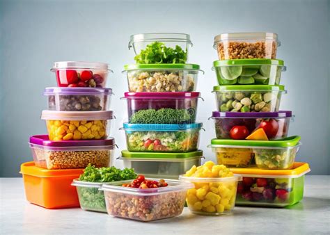 Colorful Meal Prep Containers Mockup Inspiring Healthy Eating and Home ...