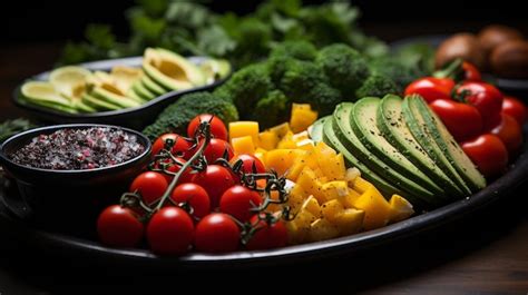 Premium Photo | Artfully arranged vegetable platter with vibrant colors ...