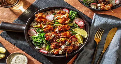 Yakitori Chicken Skewer Rice Bowl Recipe | HelloFresh