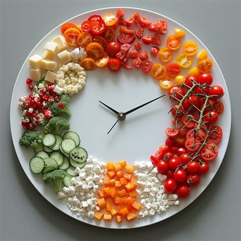 Premium Photo | A healthy plate of food on dish white background