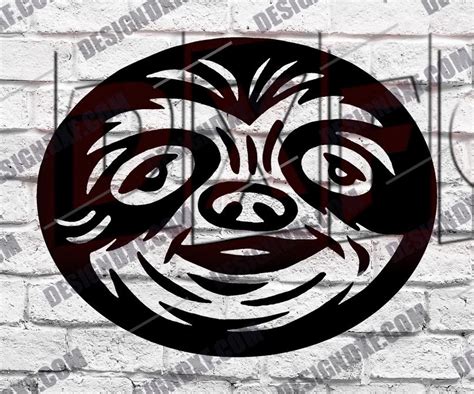 Sloth DXF Files for CNC Machines | Animal Design Collection