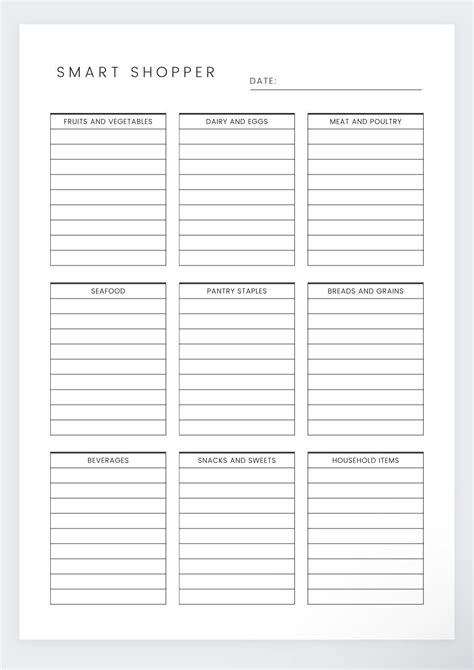 Organized grocery list idea s – Artofit