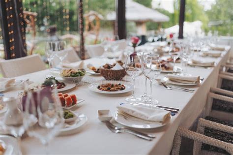 A Beautifully Decorated Table with Delicious Food. Everything is Ready ...