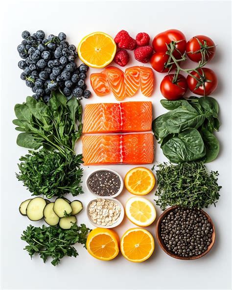 A Colorful Arrangement of Fresh Ingredients Including Fruits ...