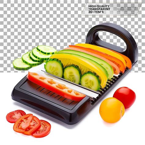 3D Mandoline Slicer A tool for slicing vegetables on transparent ...