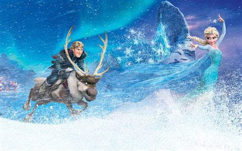Download Elsa And Kristoff In Frozen Movie Wallpaper | Wallpapers.com