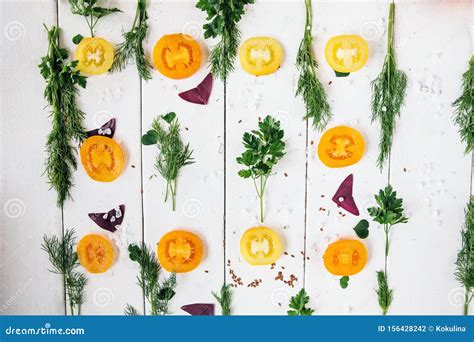 Colorful Food Ingredients Pattern Stock Photo - Image of fatlay ...