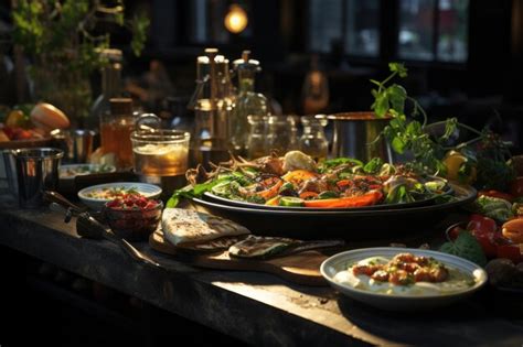 Premium Photo | Visuals of gourmet food and kitchen activities for ...